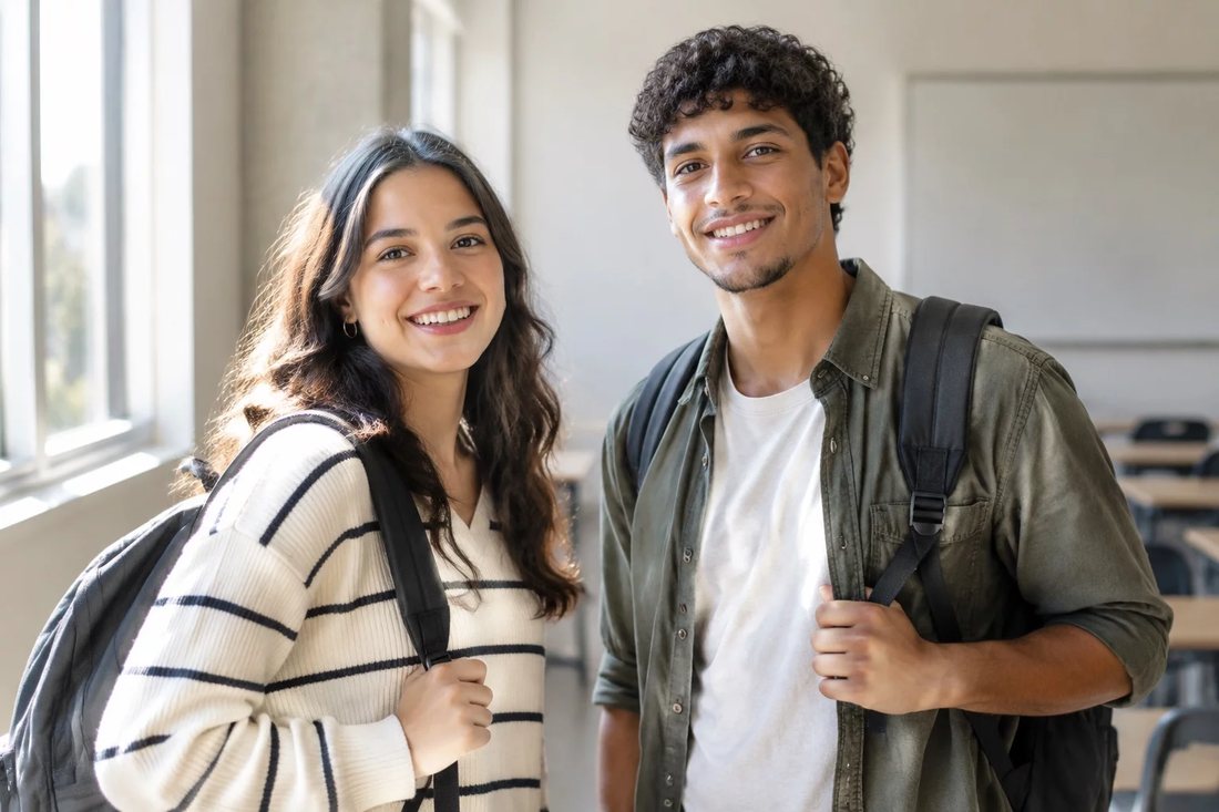 Grupo pequeno em volta da mesa, lendo folhas impressas com as posições que serão disputadas
